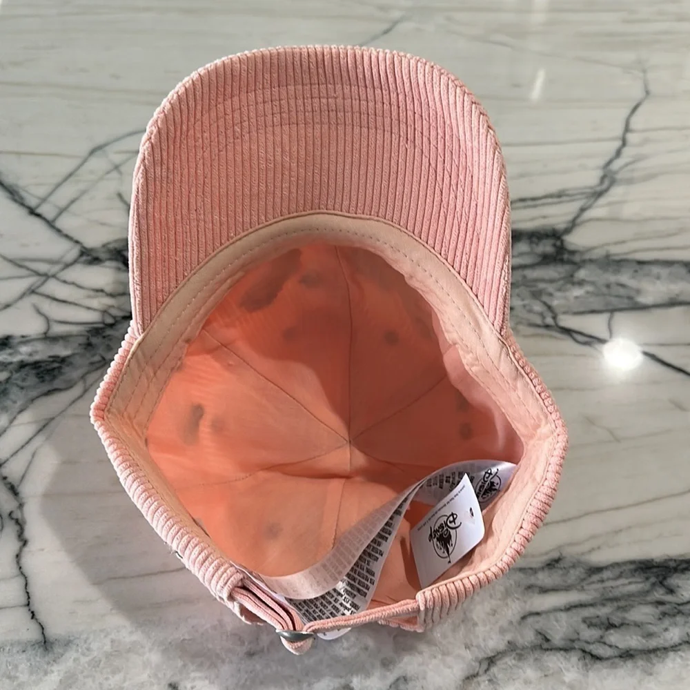 2023 Disney Parks Peach Corduroy Hat/Cap with Disney 